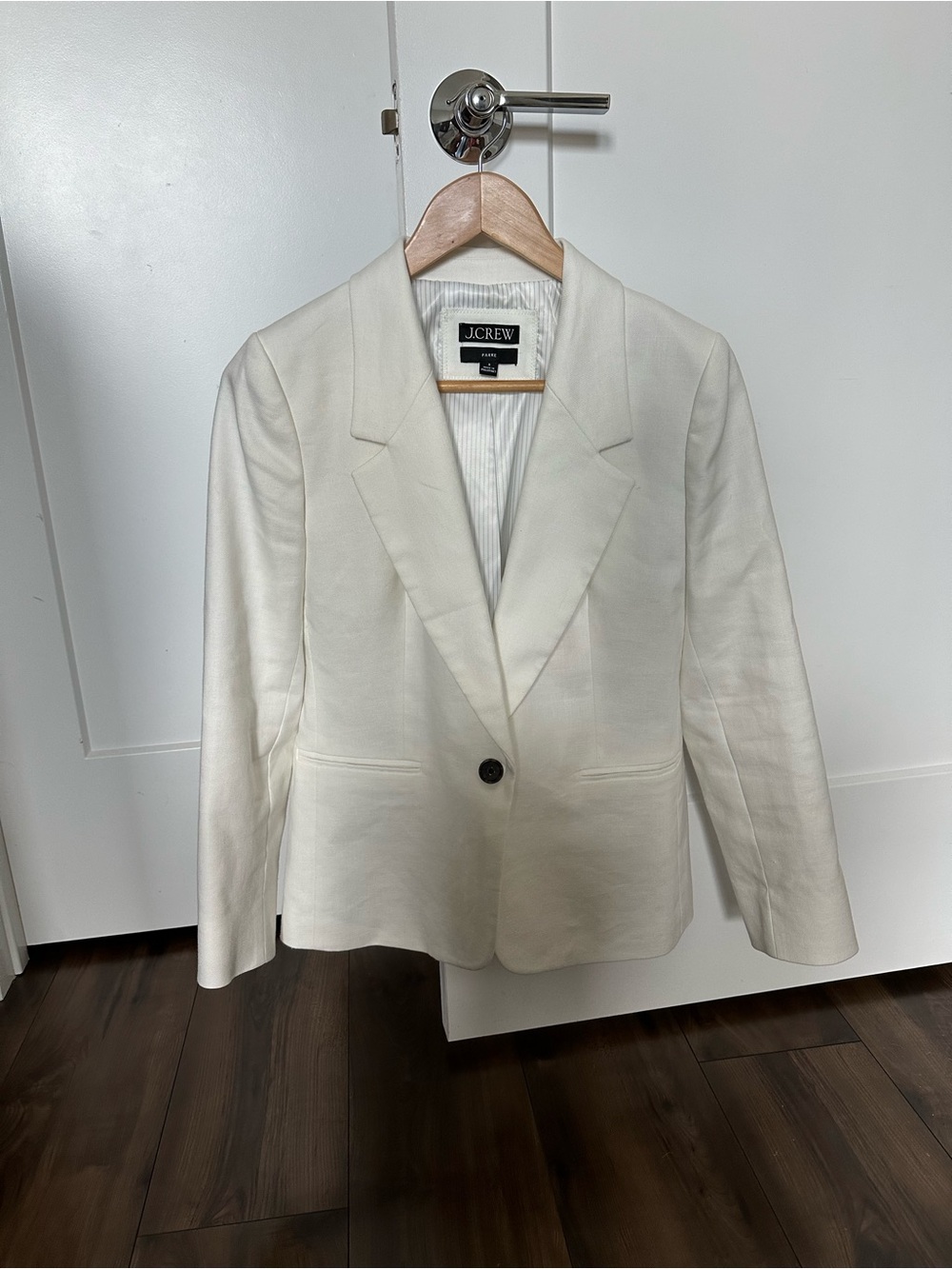 J. Crew Women's Ivory Single-Button Blazer